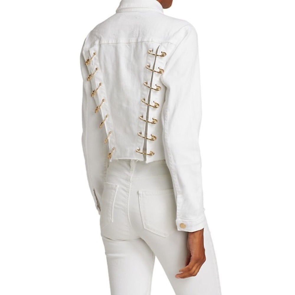 L'AGENCE Aria Crop Safety Pin Jacket
